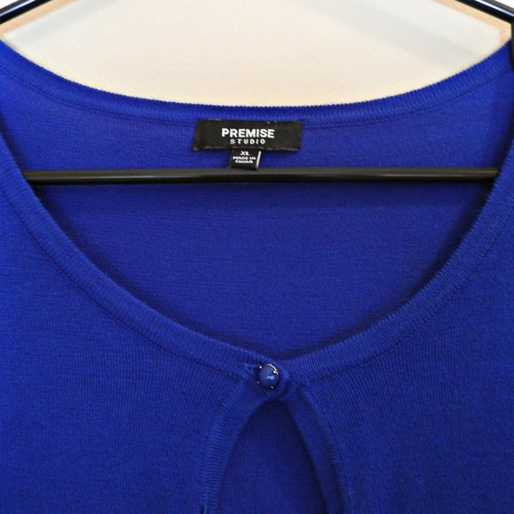 Premise Studio 8 Button Blue Cardigan, Women's Extra Large - Picture 3 of 11